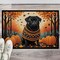 Edge Collections - 18" x 27" - Multicolor - Pug Artwork Doormat Indoor Outdoor Mat - 1 Piece
